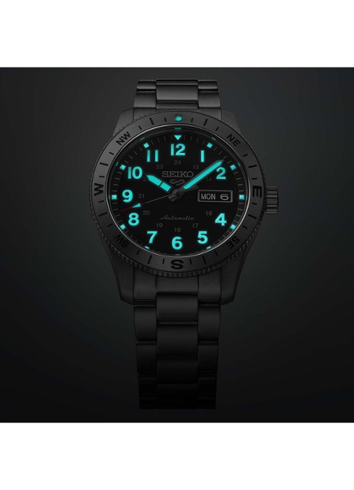 Seiko 5 Sports Field horloge HDB006K1 - detail 5 zilver