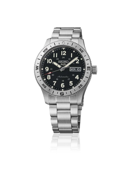 Seiko 5 Sports Field horloge HDB006K1 - detail 6 zilver