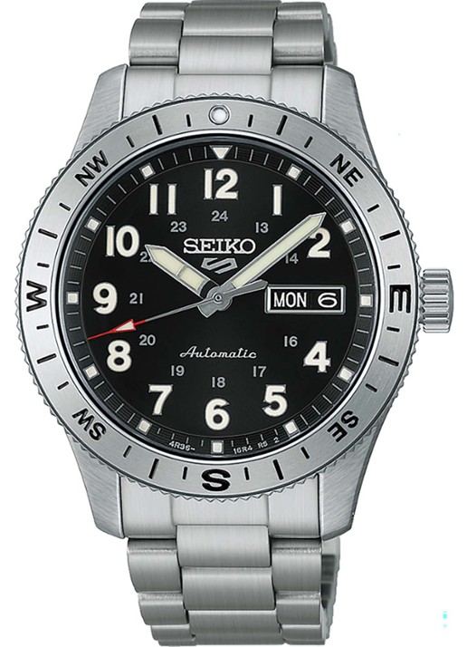 Seiko 5 Sports Field horloge HDB006K1 - voorkant zilver