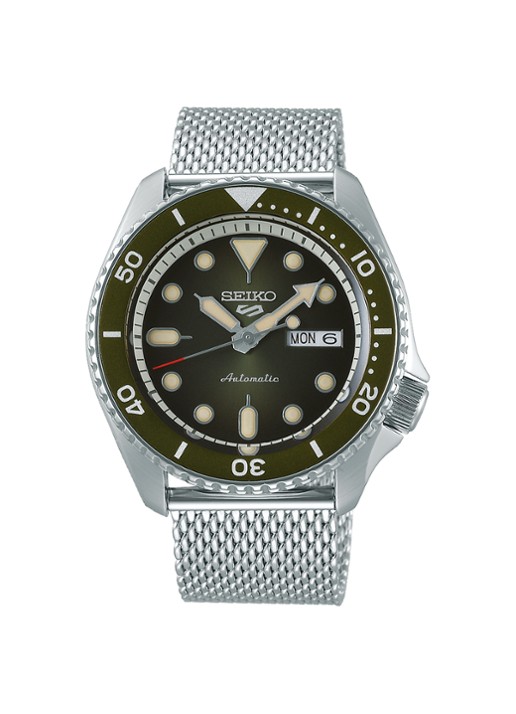 Seiko 5 Sports horloge SRPD75K1 - voorkant zilver