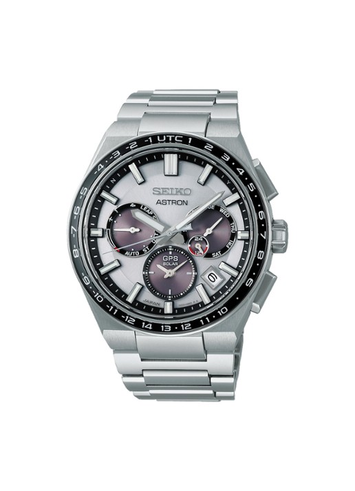 Seiko Astron GPS Solar horloge SSH107J1 - voorkant zilver