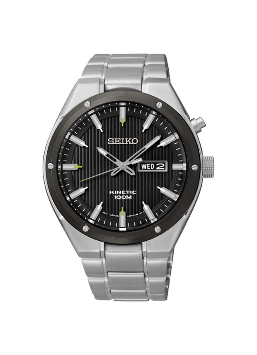 Seiko Horloge Kinetic SMY151P1 - voorkant zilver
