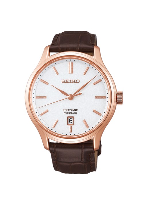 Seiko Presage Automatic horloge SRPD42J1 - voorkant bruin