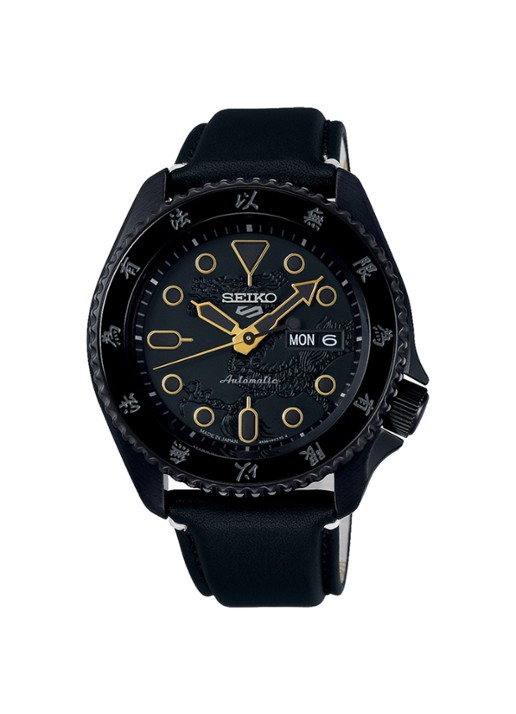 Seiko Seiko 5 Sports Bruce Lee Limited Edition SRPK39 - voorkant zwart