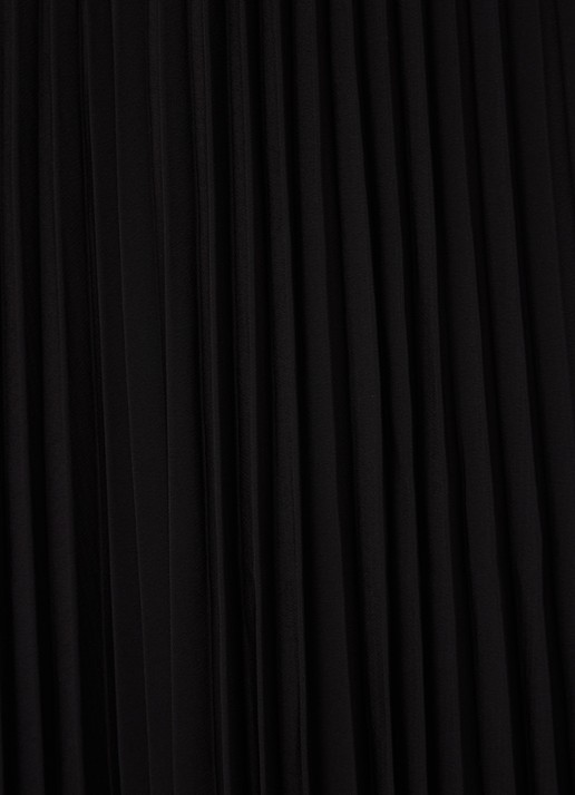 Selected Alexis midirok van crêpe met plissé - detail 2 zwart