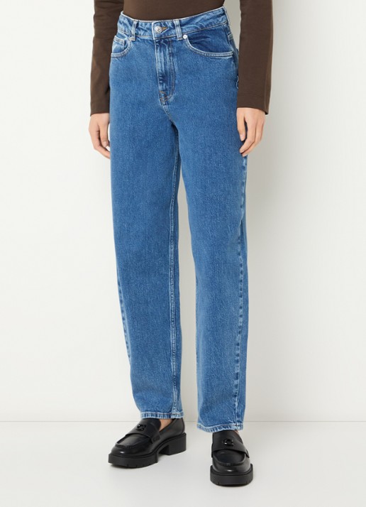Selected Bea-kori high waist tapered jeans met medium wassing