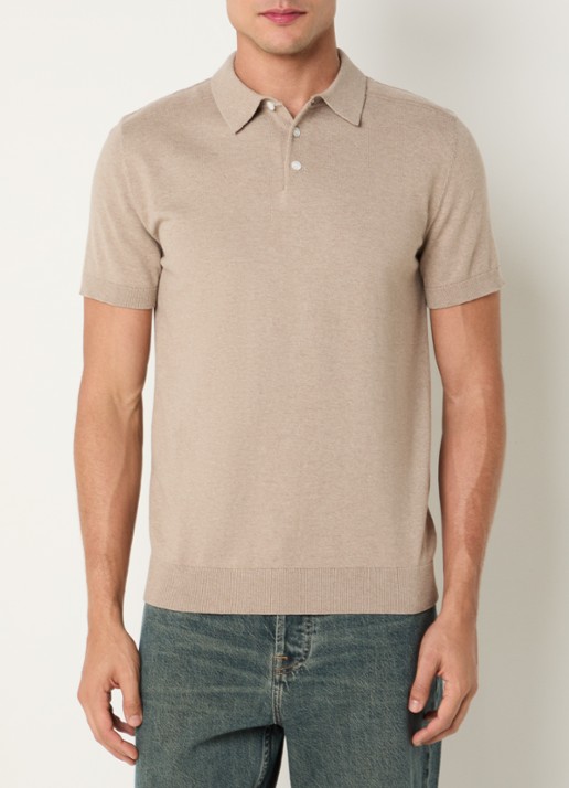 Selected Berg regular fit polo met stretch