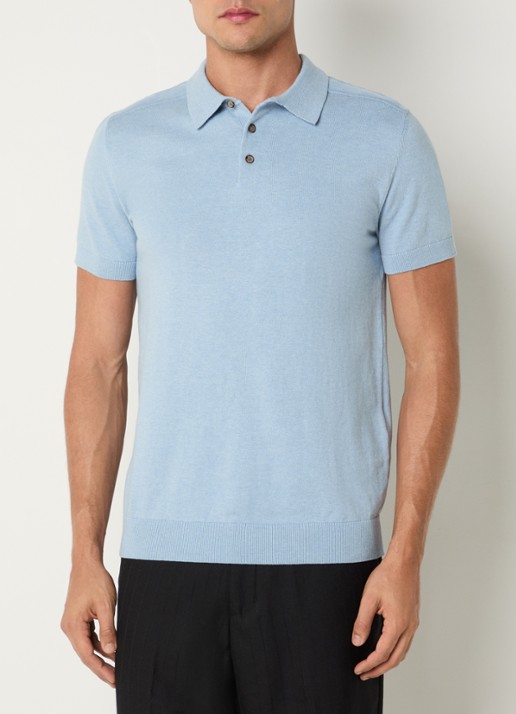 Selected Berg regular fit polo met stretch