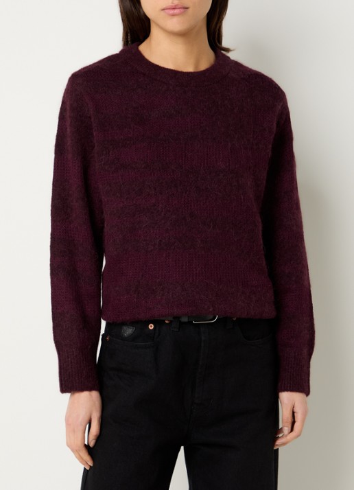 Selected Billie fijngebreide trui in alpaca wolblend