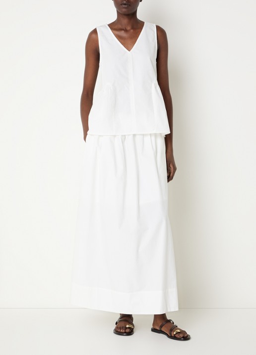 Selected Blair top met V-hals - voorkant 4 wit