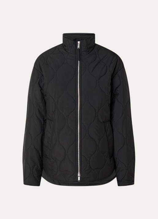 Selected Cilla gewatteerd jack met quilt patroon en steekzakken