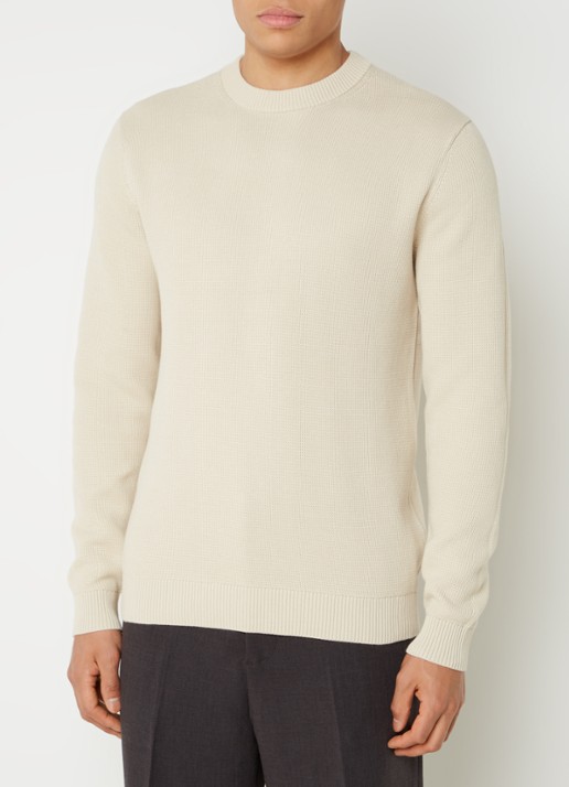 Selected Dane fijngebreide pullover  - detail 4 beige