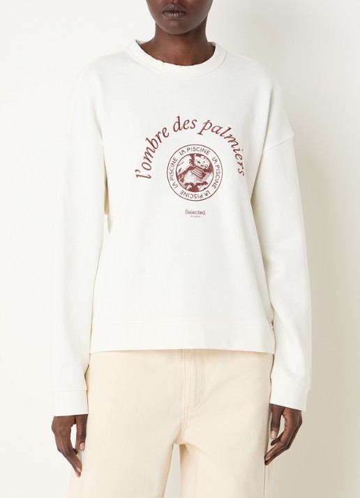 Selected Elisa sweater met borduring
