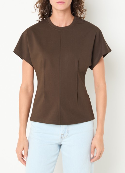 Selected Era top met plooidetail