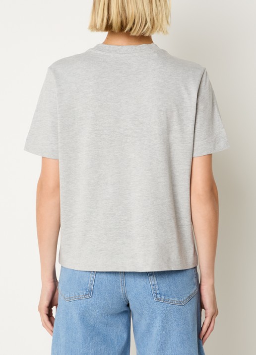 Selected Essential T-shirt met ronde hals - achterkant grijsmele