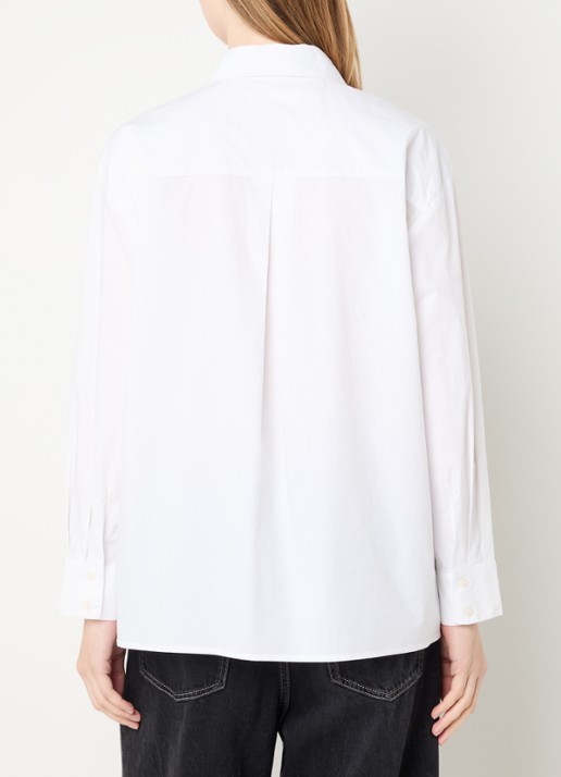 Selected Esther blouse met kraag - achterkant 3 wit
