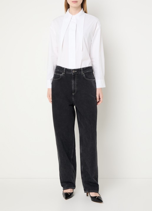 Selected Esther blouse met kraag - voorkant 2 wit