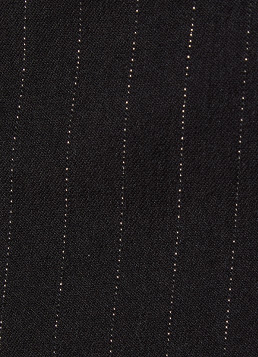 Selected Feli top met krijtstreep en glansdraad - detail 2 zwart