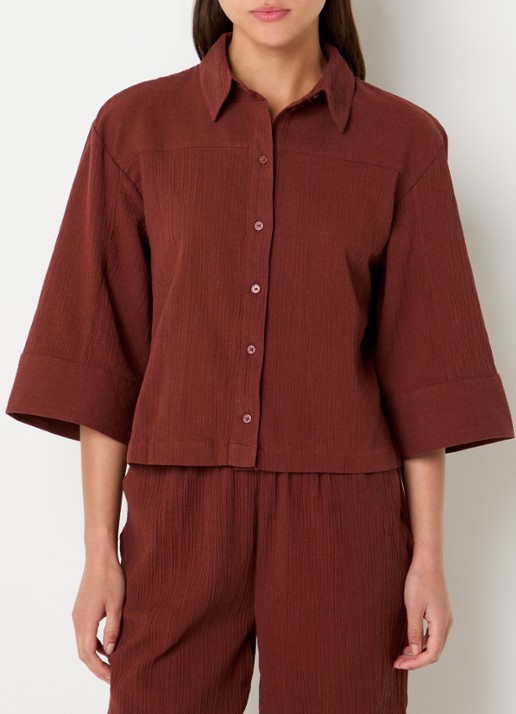 Selected Finnie blouse in linnenblend