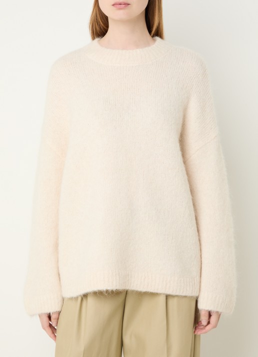 Selected Gabriella grofgebreide trui in alpaca wolblend
