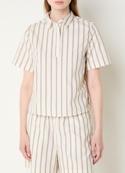 Selected Gina polo met streepprint