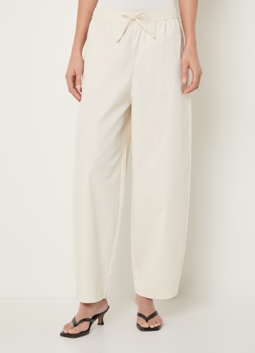 Selected High waist wide fit broek met steekzakken