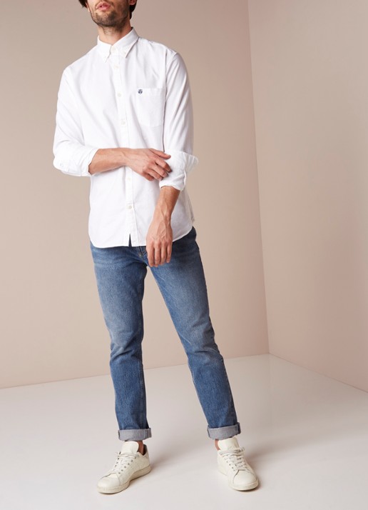 Selected Homme Collect regular fit Oxford overhemd - voorkant 2 wit