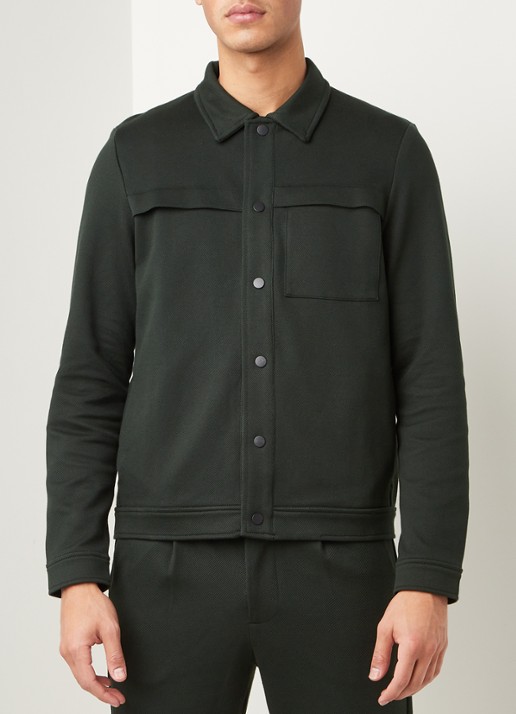 Selected Homme Fred regular fit overshirt met steekzakken - detail 4 groen