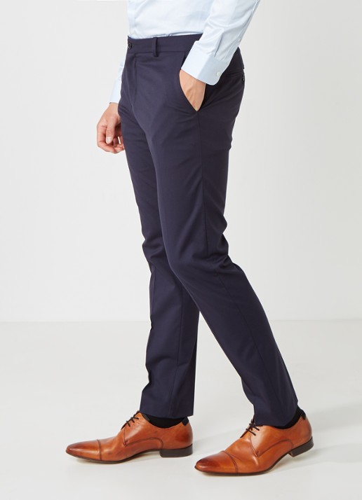 Selected Homme Mylo Logan slim fit pantalon - detail 2 donkerblauw