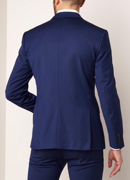 Selected Homme Mylobill slim fit colbert met klepzakken - achterkant donkerblauw