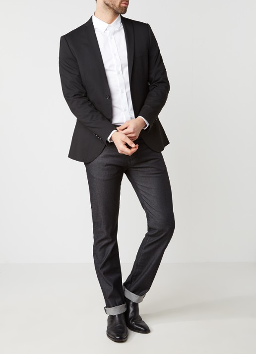 Selected Homme One Mylo slim fit colbert - voorkant 4 zwart