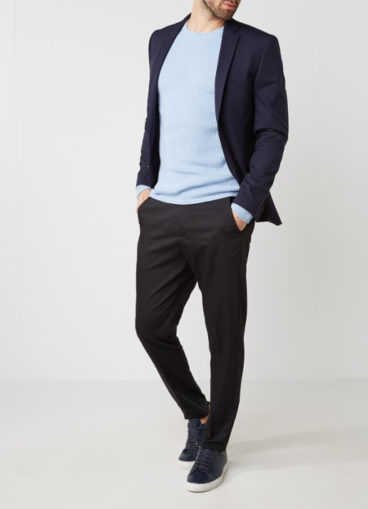 Selected Homme One Mylo slim fit colbert - voorkant 3 donkerblauw