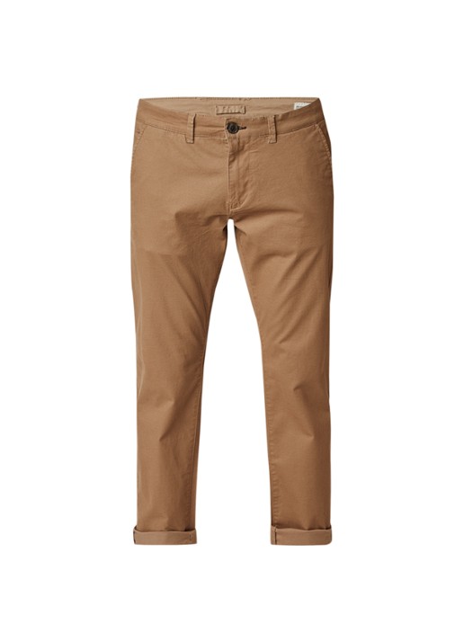Selected Homme Selected Homme Three Paris regular fit chino met stretch - voorkant 2 camel