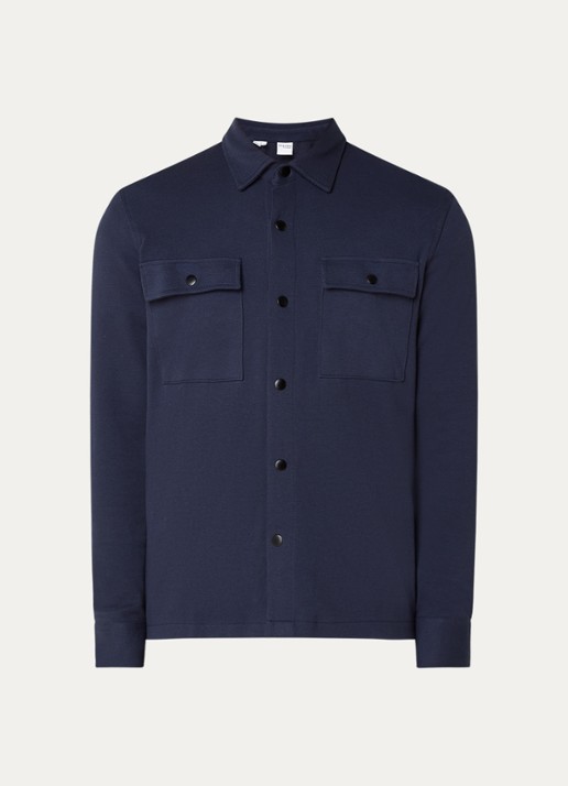 Selected Jackie overshirt in  katoenblend - voorkant 3 donkerblauw