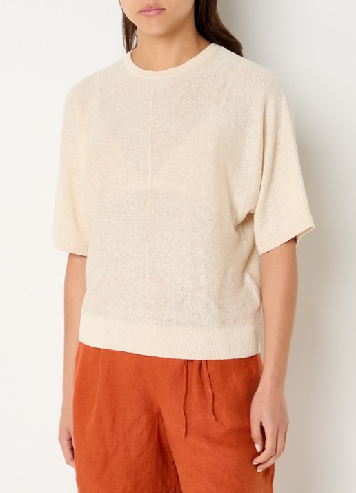 Selected Jane semi-transparante top van linnen