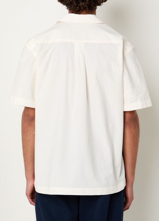 Selected Jax regular fit overhemd met opengewerkt dessin - achterkant 3 creme