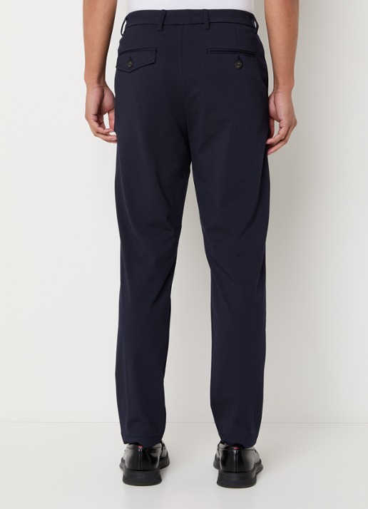 Selected Lorent tapered fit pantalon met steekzakken - achterkant 5 donkerblauw