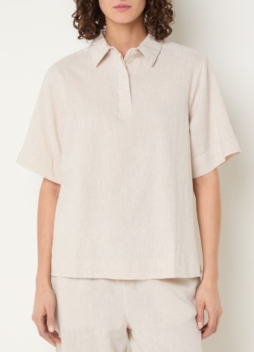 Selected Luisa polo in linnenblend