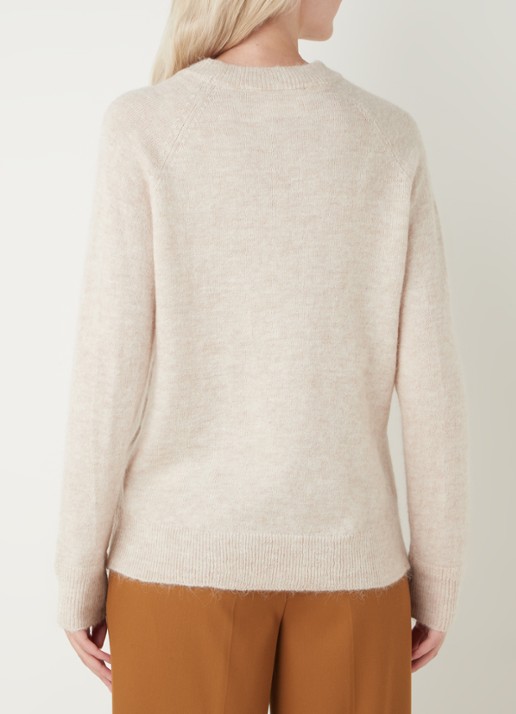 Selected Lulu fijngebreide pullover in wolblend - achterkant 4 beige