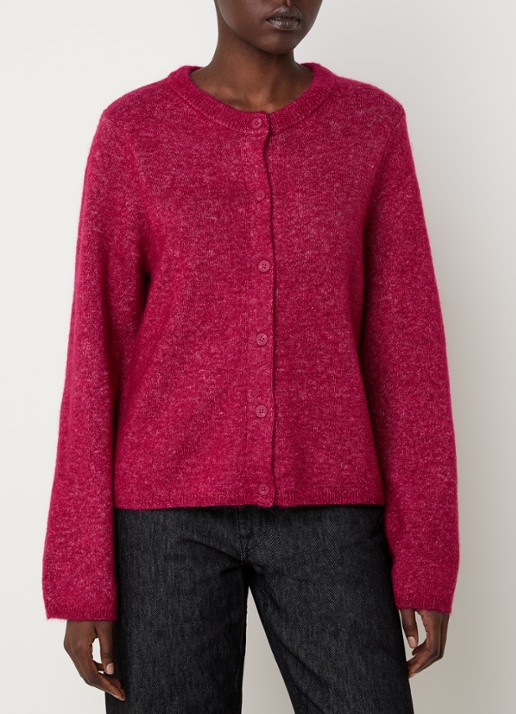 Selected Lulu grofgebreid vest in alpaca wolblend