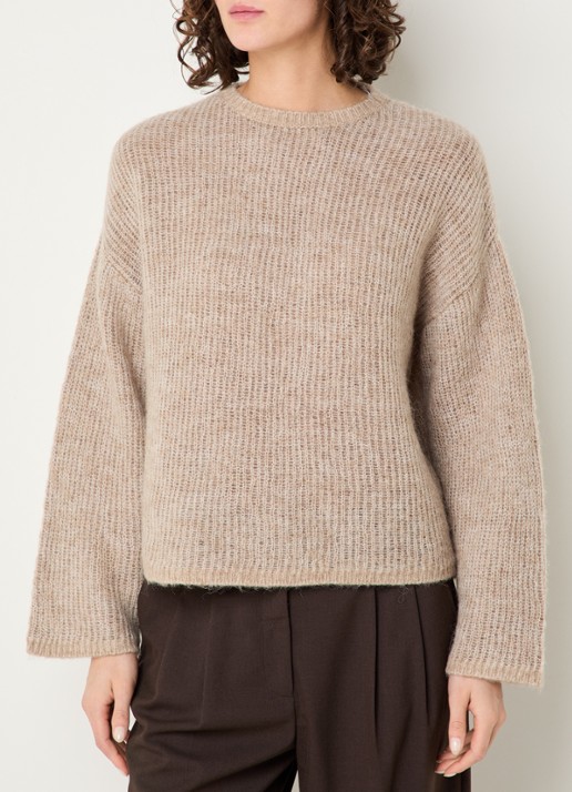 Selected Lulu grofgebreide trui in alpaca wolblend