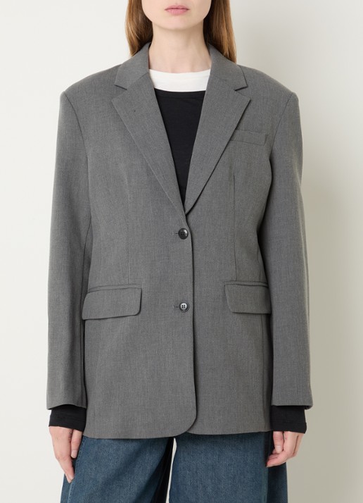 Selected Mara oversized blazer in wolblend met klepzakken