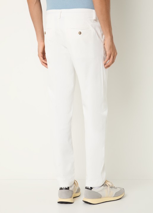 Selected Miles slim fit chino met steekzakken - achterkant gebroken wit