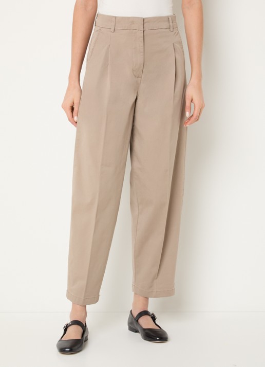 Selected Mille high waist tapered fit broek met steekzakken
