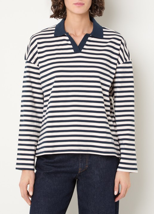 Selected Milly polo met streepprint en logo