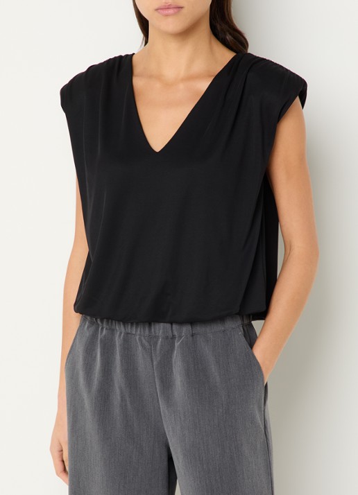 Selected Mira mouwloze top met schoudervulling