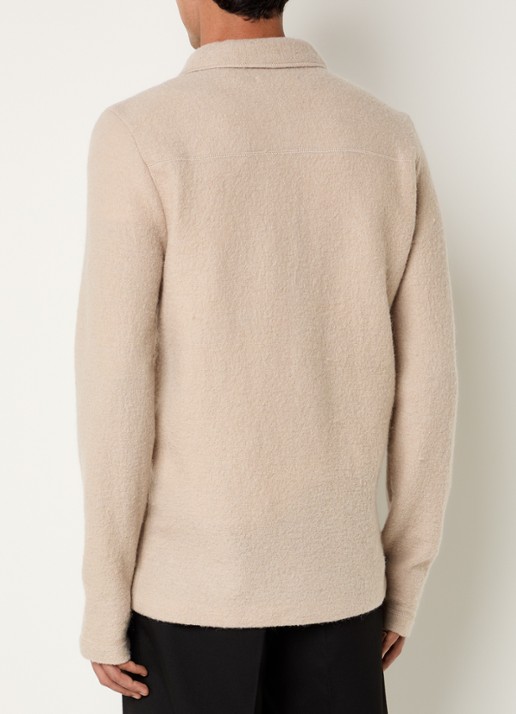 Selected Nealy overshirt van wol - achterkant beige