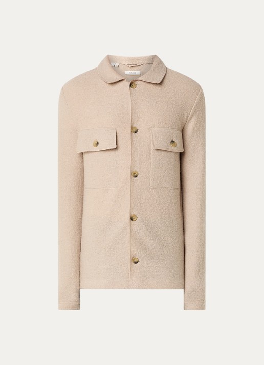 Selected Nealy overshirt van wol - voorkant 3 beige