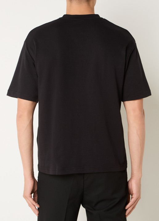 Selected Oscar T-shirt met stretch - achterkant 4 zwart