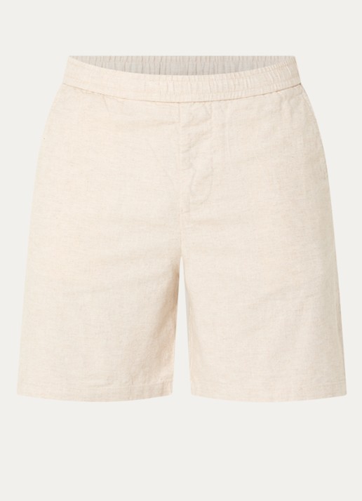 Selected Reg-Harvey loose fit korte broek in linnenblend